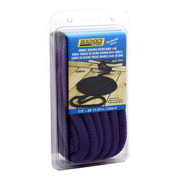 Seachoice Double-Braid Nylon Dock Line w/ Eye Splice, Pre-Shrunk, Heat Stabilized, 1/2 In. X 25 Ft., Purple thumbnail-2
