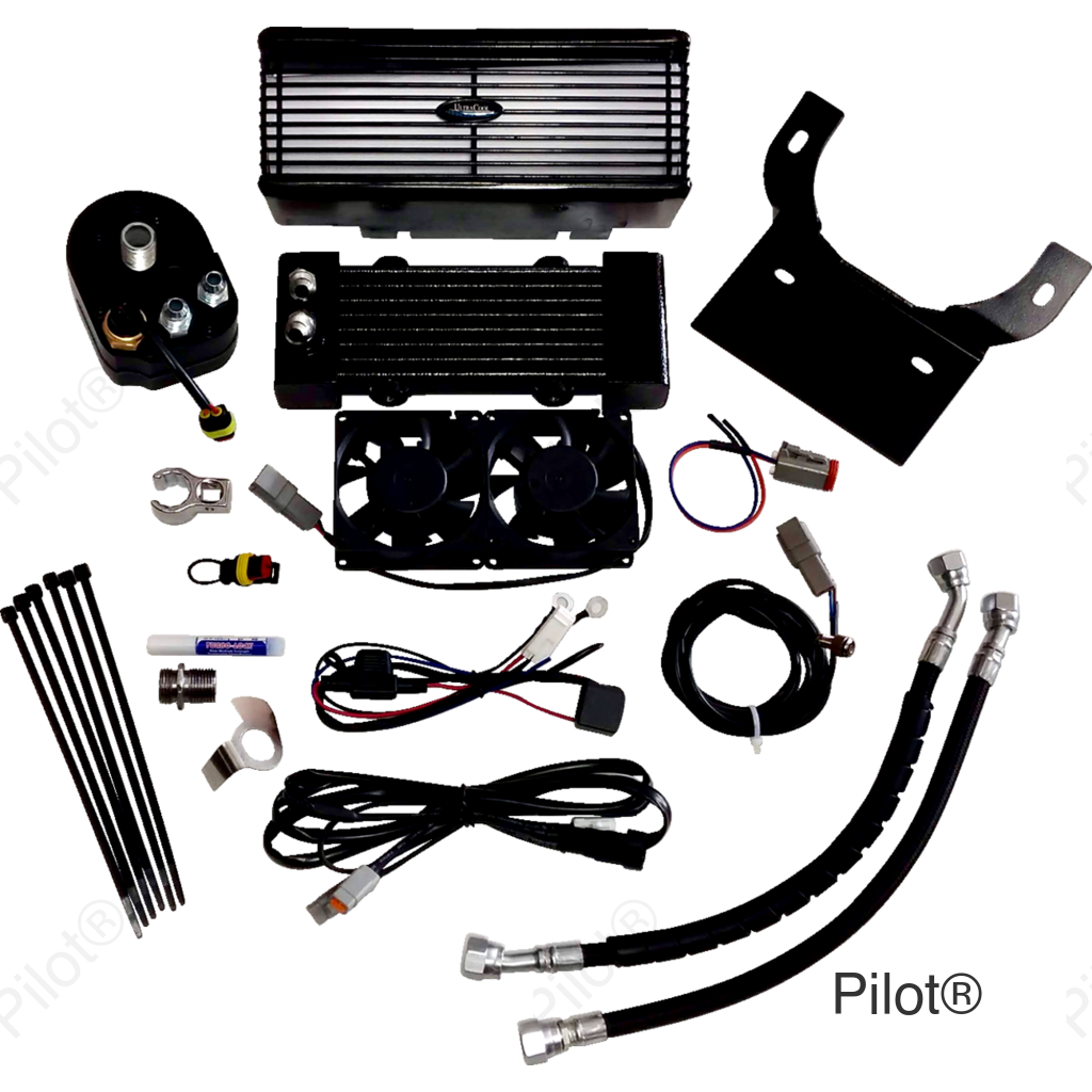 Oil Cooler Kit - Flat Black - Dyna