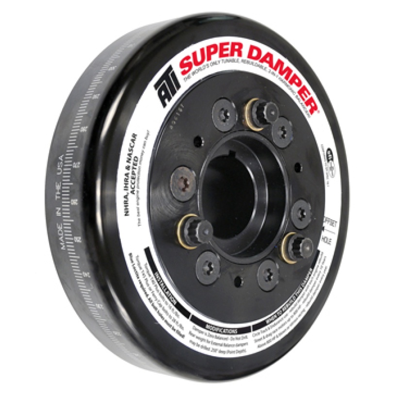 ATI Damper - 6.325in - Alum - Chevy LS - Smooth - C-Bore Front - 3 Ring