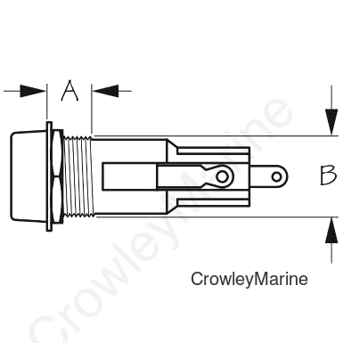 SQUARE FUSE HOLDER (SOLDER TER