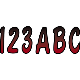 Hardline Series 200 Registration Kit, Cursive Font With Top to Bottom Color Gradations (Includes 4 Sets of 3" A-Z, 0-9) thumbnail-1