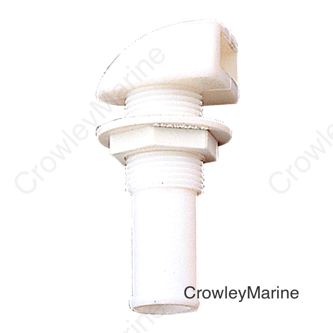Straight Gas Tank Vent, White Nylon