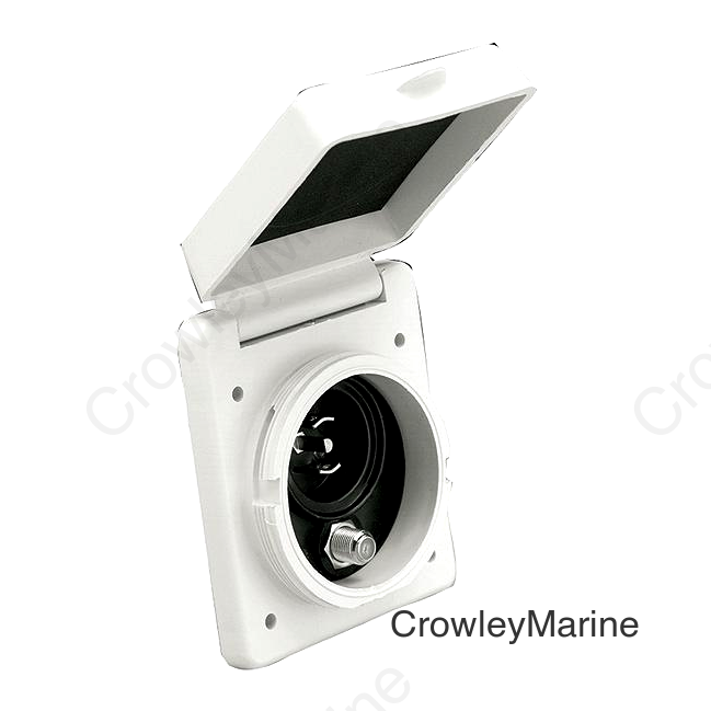 Marinco PH6574TV Phone and Cable TV Inlet With Stainless Steel Trim