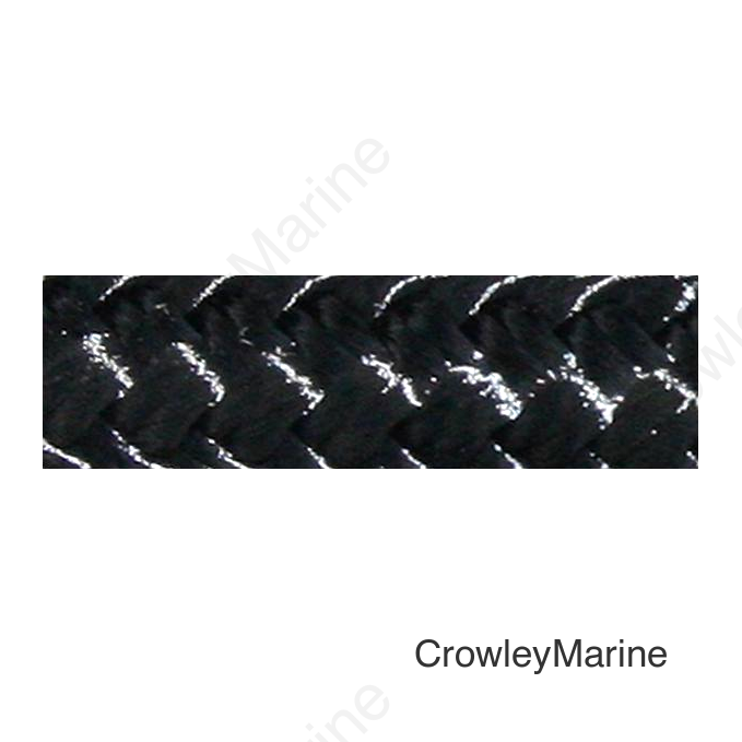 Sea Dog 302112025BK1 Premium Double Braided Nylon Dock Line, 1/2" x 25'