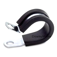 Wire Loom Clamp, Metal w/Rubber Sleeve, 3/4" ID (464000)