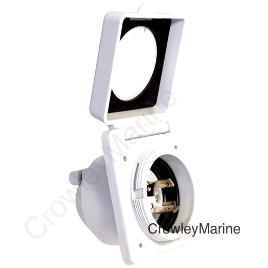30A POWER INLET, WHITE, PKG (RV0000605)