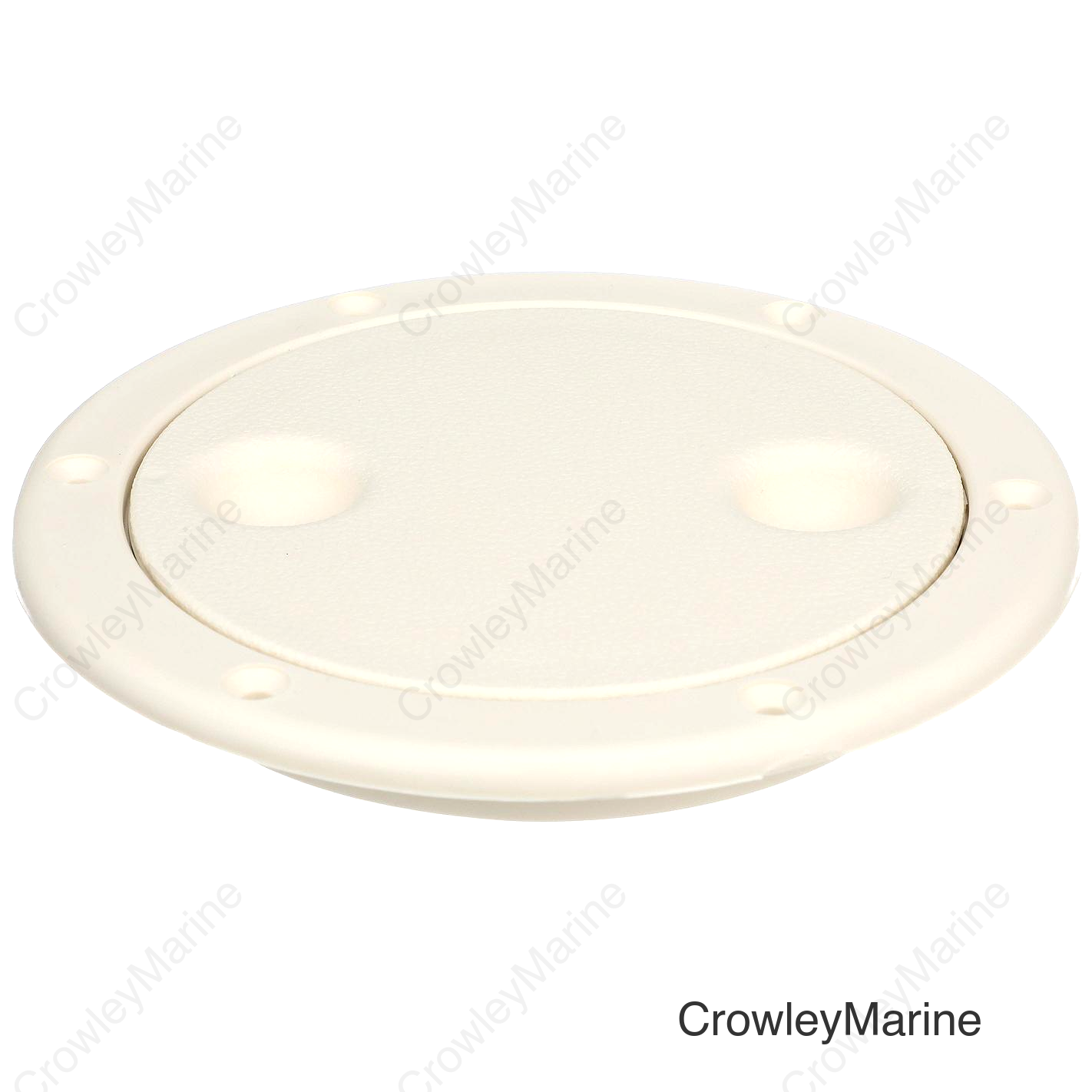 Seachoice Twist 'N' Lock Marine Boat Deck Plate, White Finish, Up to 4-1/2 In.