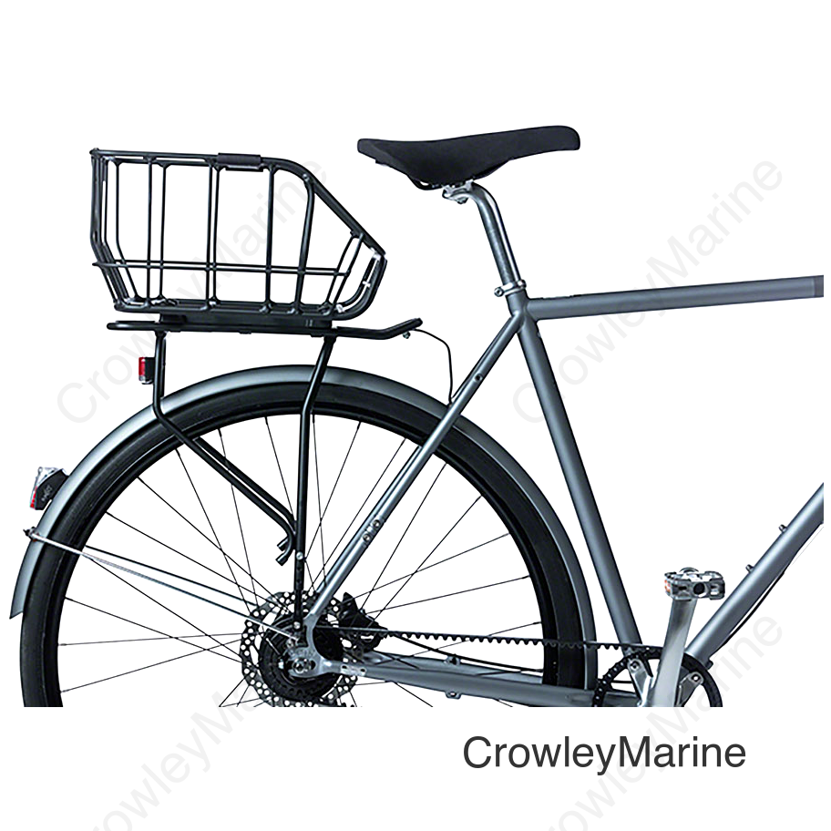Basil Portland Rear Basket - MIK Mount Aluminum Black