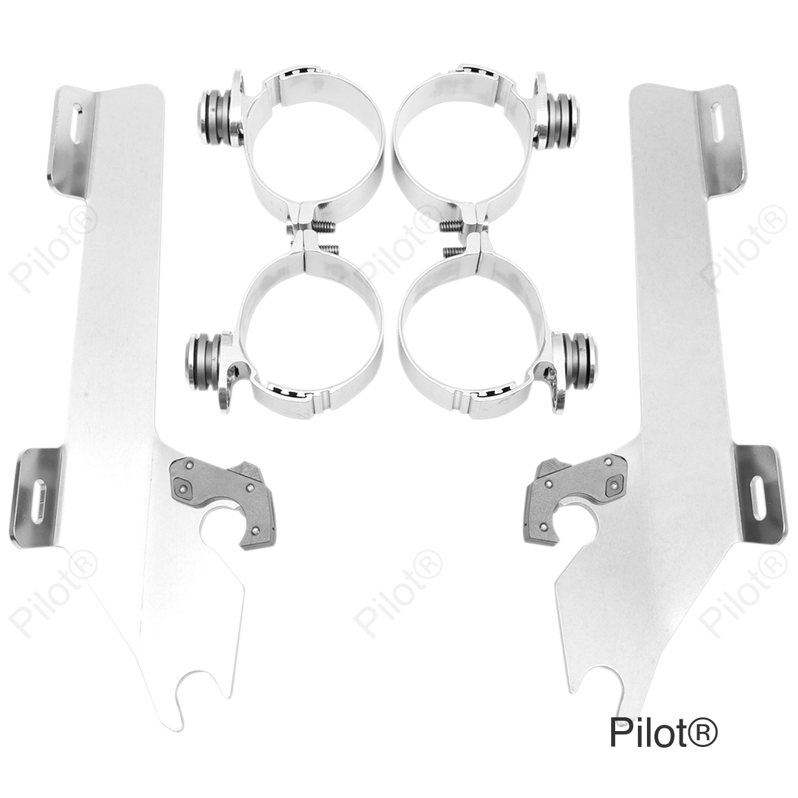 Batwing Trigger Lock Mounting Kit - VTX 1800 - Polished