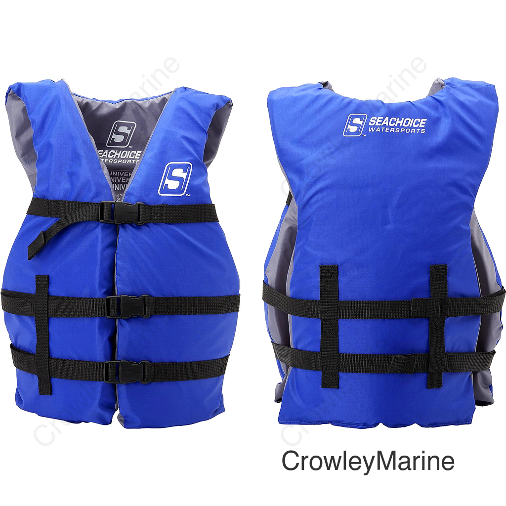 Seachoice General Purpose Life Vest, Adult XL, Blue, Fits Chest 40-60 in, USCG/TC Approved