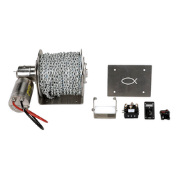 Seachoice Deluxe Stainless Steel Drum Winch Kit, for Boats Up to 33 Ft. thumbnail-1