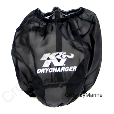 K&N Black Drycharger Round Tapered Air Filter Wrap
