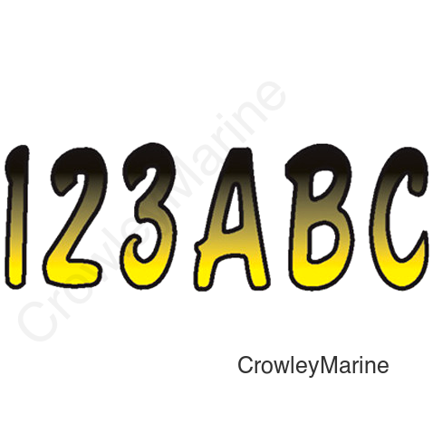 Hardline Series 200 Registration Kit, Cursive Font With Top to Bottom Color Gradations (Includes 4 Sets of 3" A-Z, 0-9)