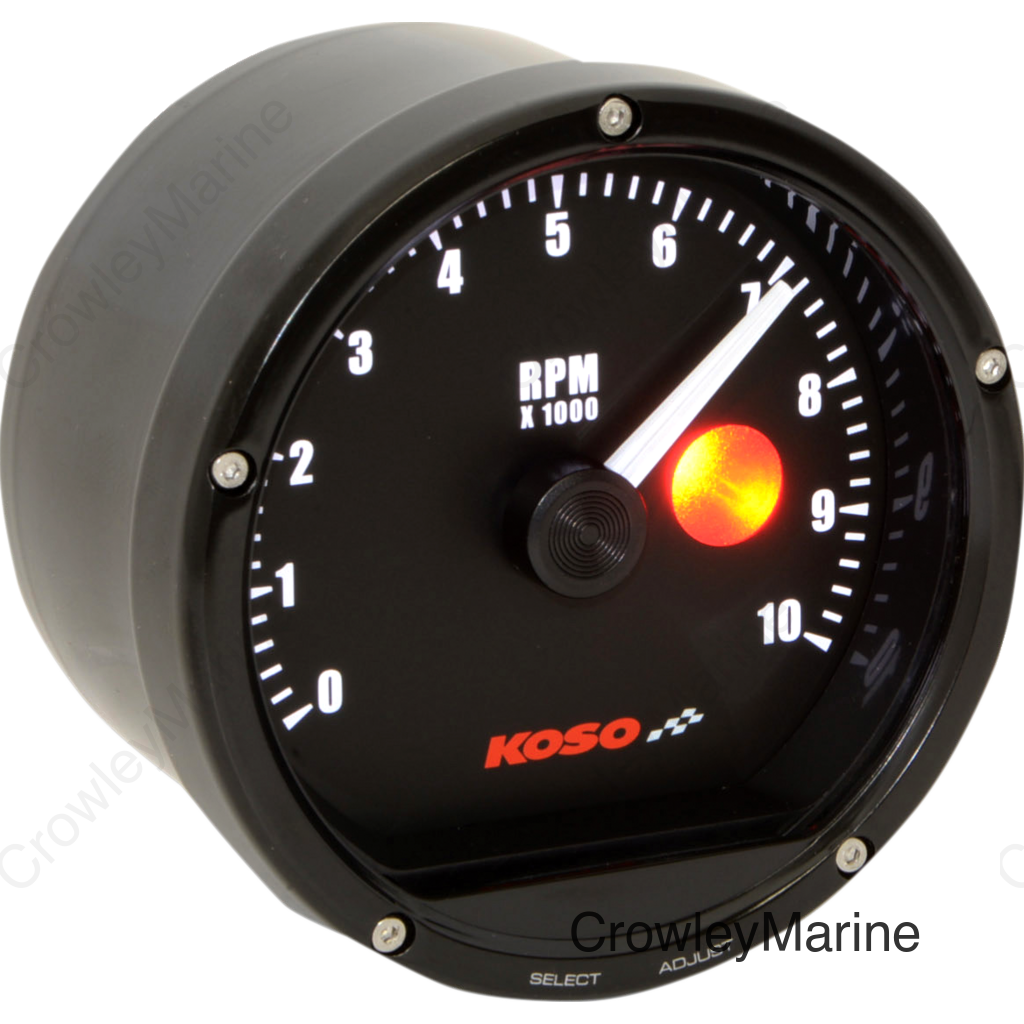 TNT-01R Tachometer with Shift Light - 10,000 RPM - Black Casing/Black Face - 3.41"