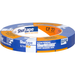 Shurtape 202871 CP27 Shurrelease® 14-Day Blue Painter's Tape, 3/4" x 180', Blue