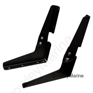 No-Pinch Seat Hinge - Black (Pair) (8WD13NPB)