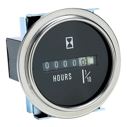 Seachoice Hourmeter Gauge for Boats, Round, 2 in., Stainless Steel Bezel thumbnail-5