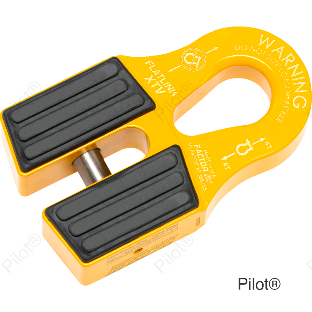 FlatLink XTV Winch Shackle Mount - Yellow
