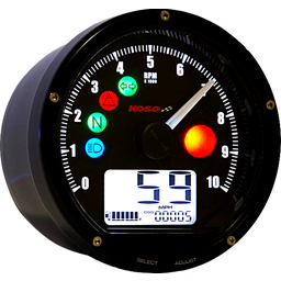 TNT-01R Universal Electronic Speedometer/Tachometer - Black Face/Casing thumbnail-0