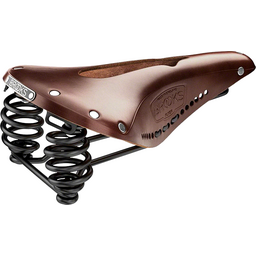 Brooks Flyer Saddle - Steel Antique Brown Carved