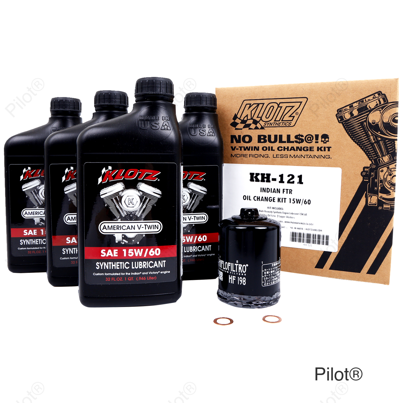 Oil Change Kit - Indian FTR - 15W-60