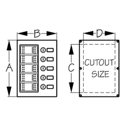 Sea-Dog 5-Gang Wave Rocker Switch Fuse Panel thumbnail-0
