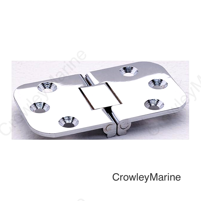 Attwood Flush Hinge, Square End, Stamped Stainless Steel 2-3/4" x 1-9/16"