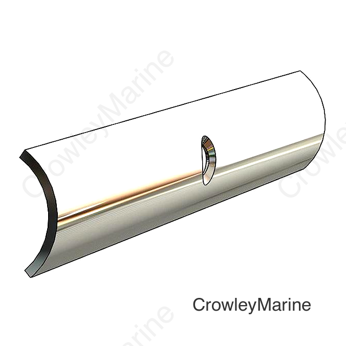 Taco S114650P12 1 X 12' SS Hollow Back Rub Rail