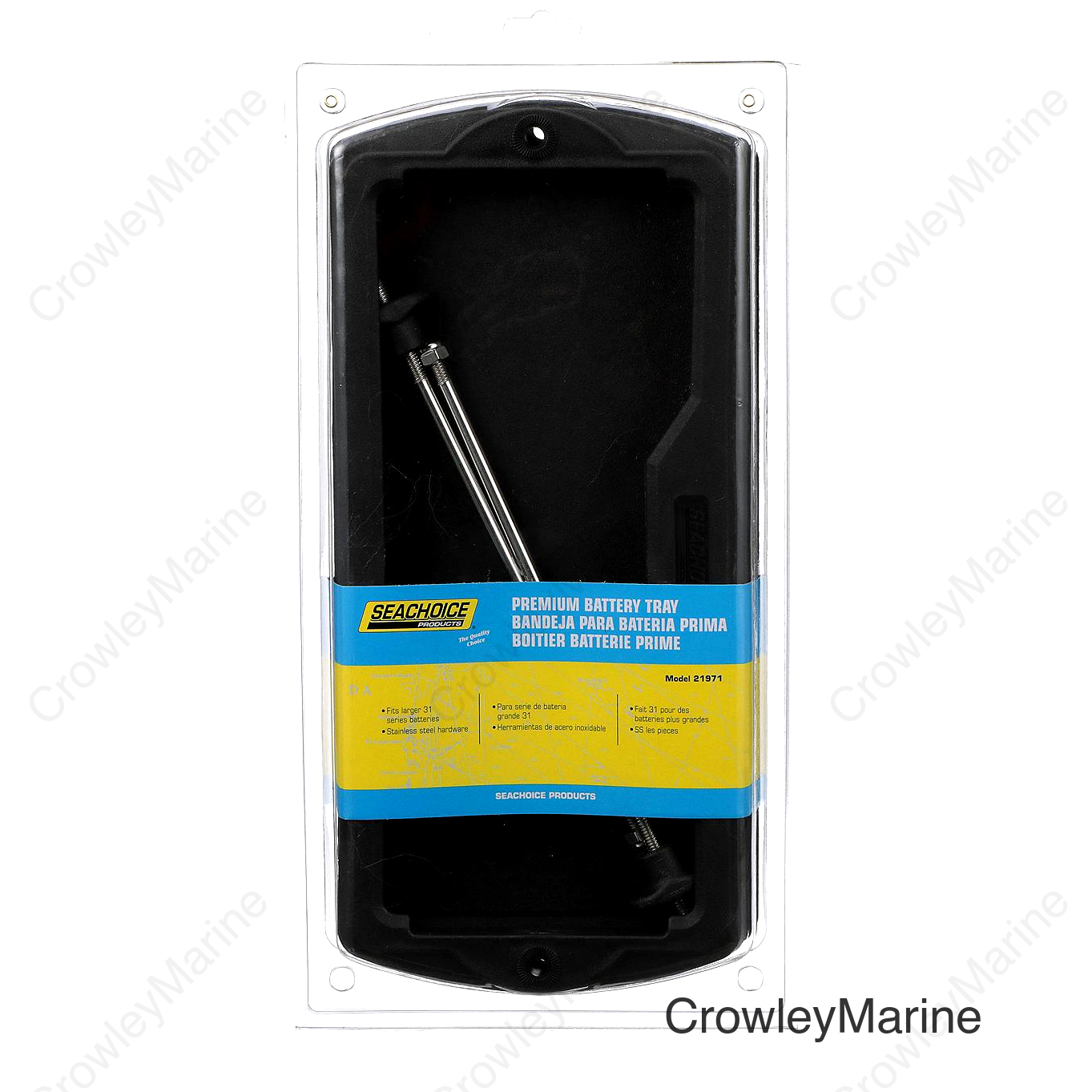Seachoice Premium Durable Battery Tray, Fits Group 31 Batteries
