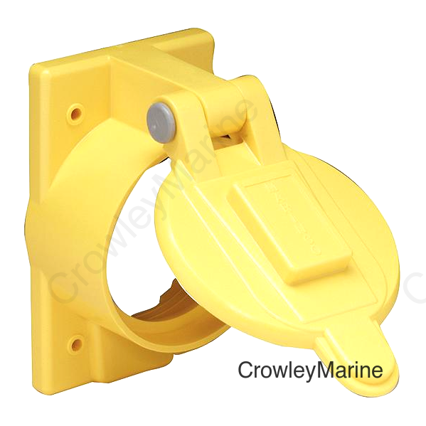 Marinco 7788CR Yellow Polycarbonate Weatherproof Cover Fits 50A Receptacles 6369CR and 6370CR