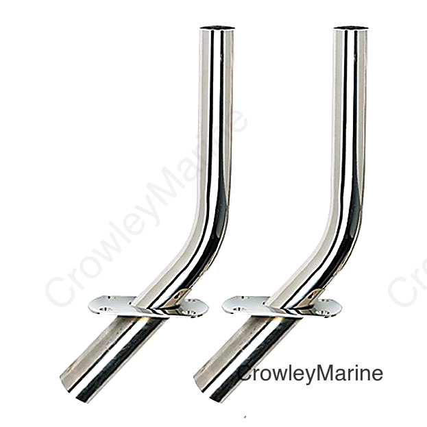 Seachoice Stainless Steel Outrigger Pole Holders Fits 1-1/8" ID Base & 15' Poles