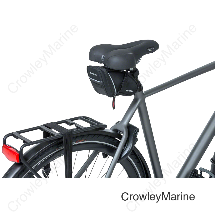 Basil Sport Design Saddle Bag - 1L Strap Mount Black