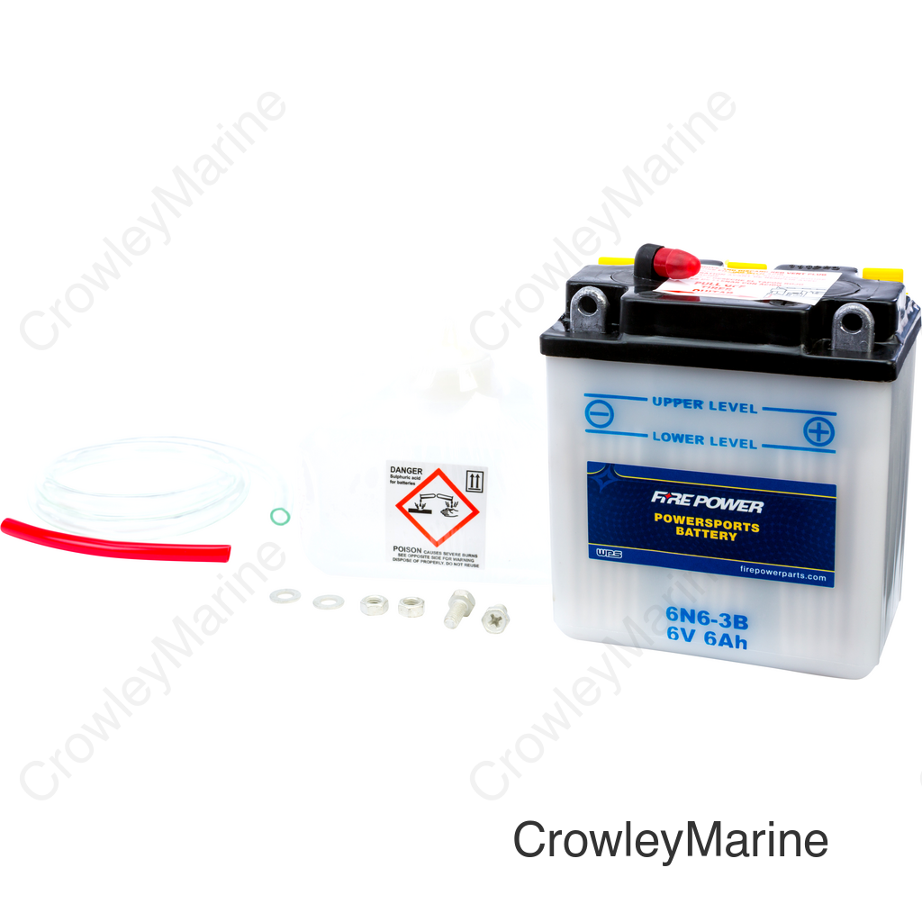 BATTERY W/ACID 6N6-3B 6V