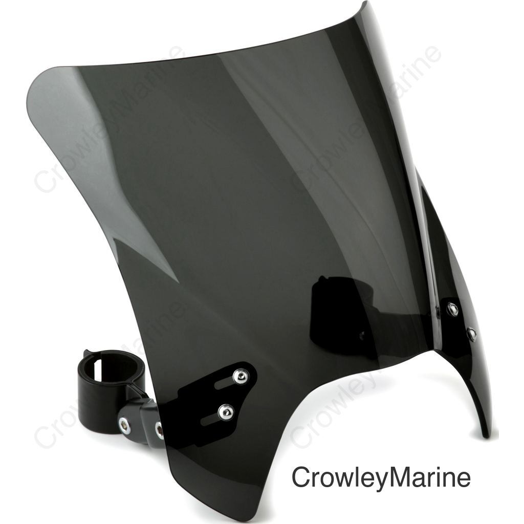 MOHAWK WINDSHIELD DARK TINT BLACK HARDWARE