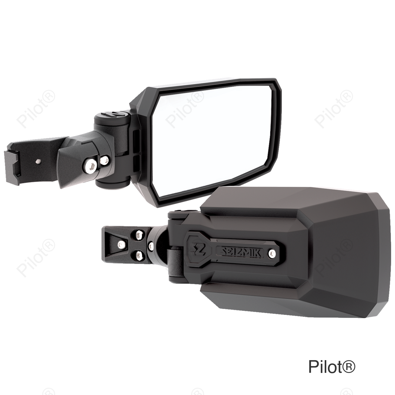 Mirror - Side View - Rectangle - Black
