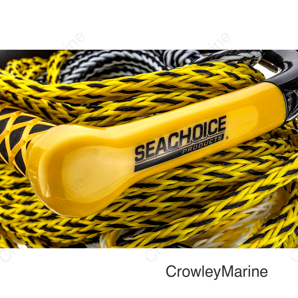 Seachoice 5-Section Wakeboard Rope, 75 Ft. Long, 15 In. Handle w/ Textured EVA Grip, 6 In. Trick Handle