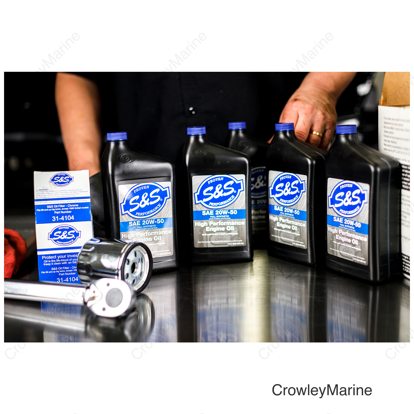 Oil Change Kit - Chrome Filter - M8 - 5 US quarts