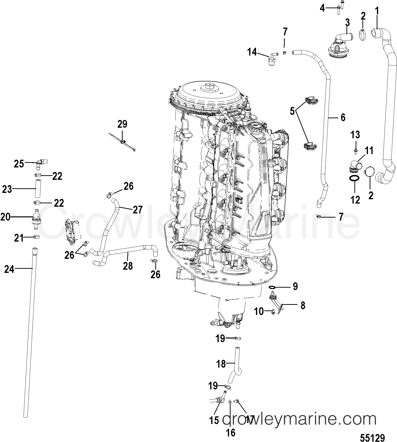 Serial Range Outboard 90 EFI (4-STROKE) - 2B080987 & Up - COOLING