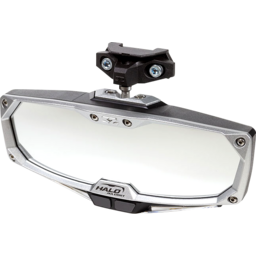 Mirror - Halo R - Rear View w/LED Cabin Light - Rectangle - Black w/Silver Bezel - Pro XP thumbnail-1