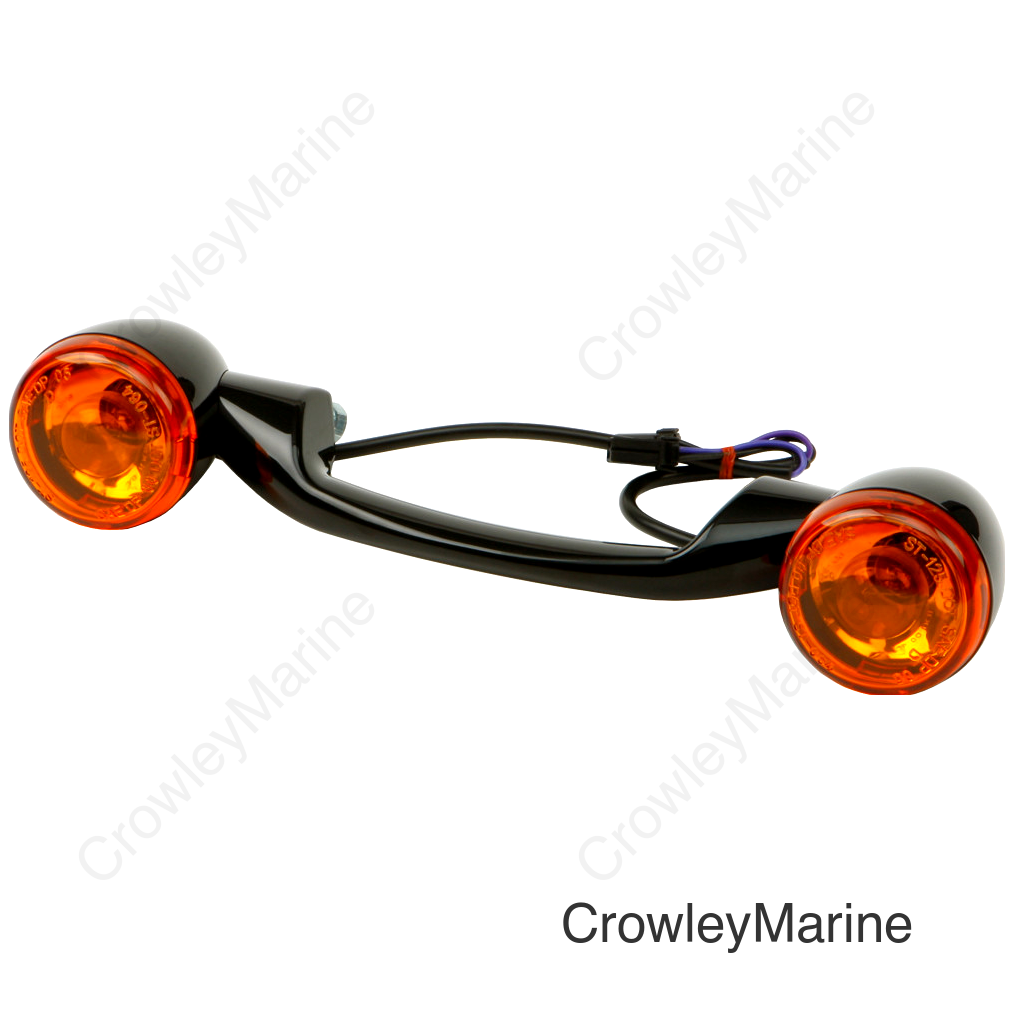 TURNSIGNAL LIGHT BAR BLACK W/AMBER LENSES