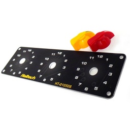 Haltech Triple Switch Panel Kit w/Yellow & Red Knobs thumbnail-0