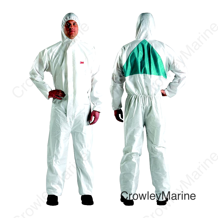 3M™ Marine 45203XL Coverall White/Green 5/6 3XL