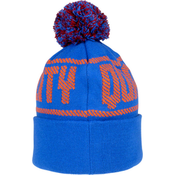 QBP Brand Quality Pom Beanie - Royal Blue/Orange One Size