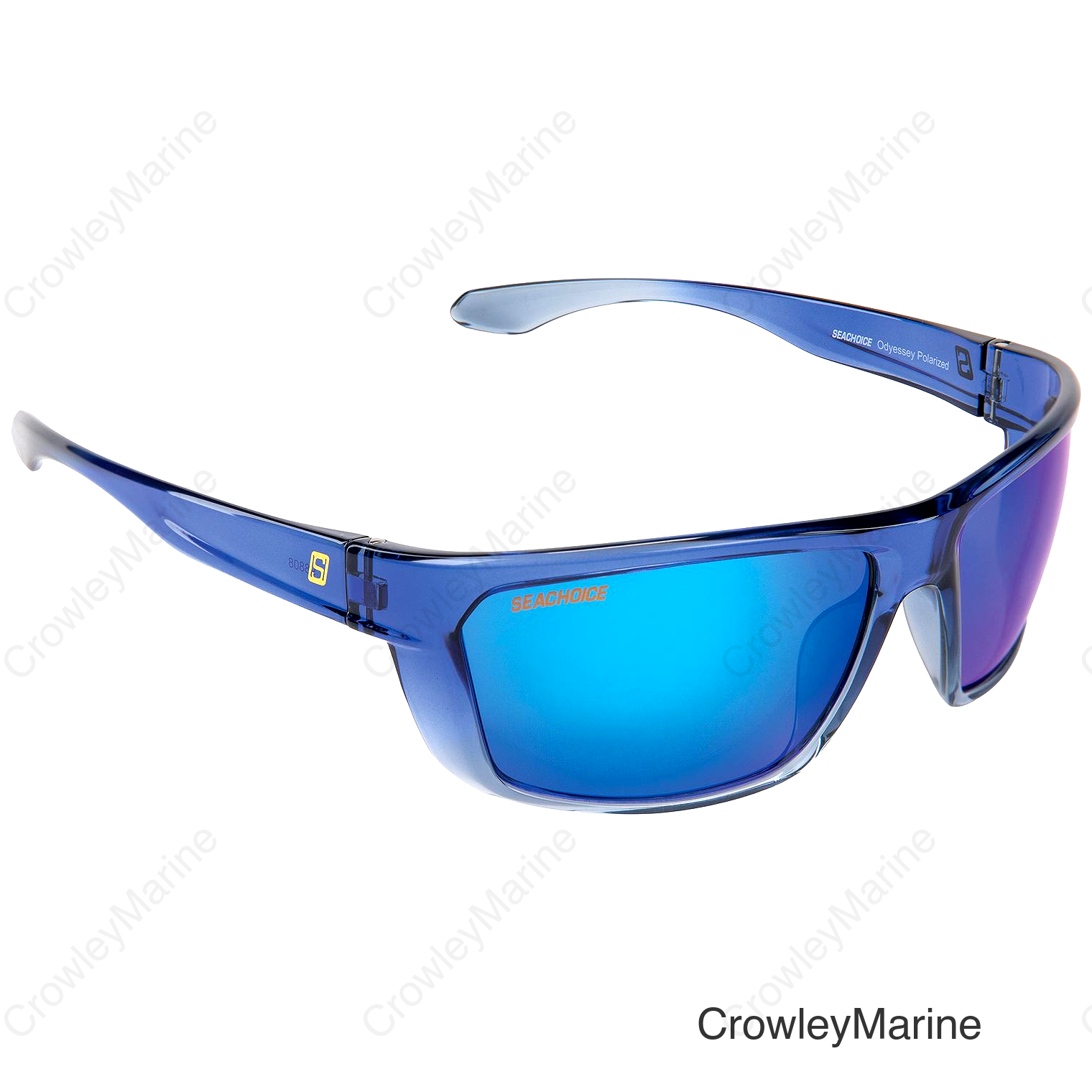 Seachoice 98808 "Odyssey" Polarized Sunglasses, Frame: Shiny Blue Fade, Lens: Blue Mirror