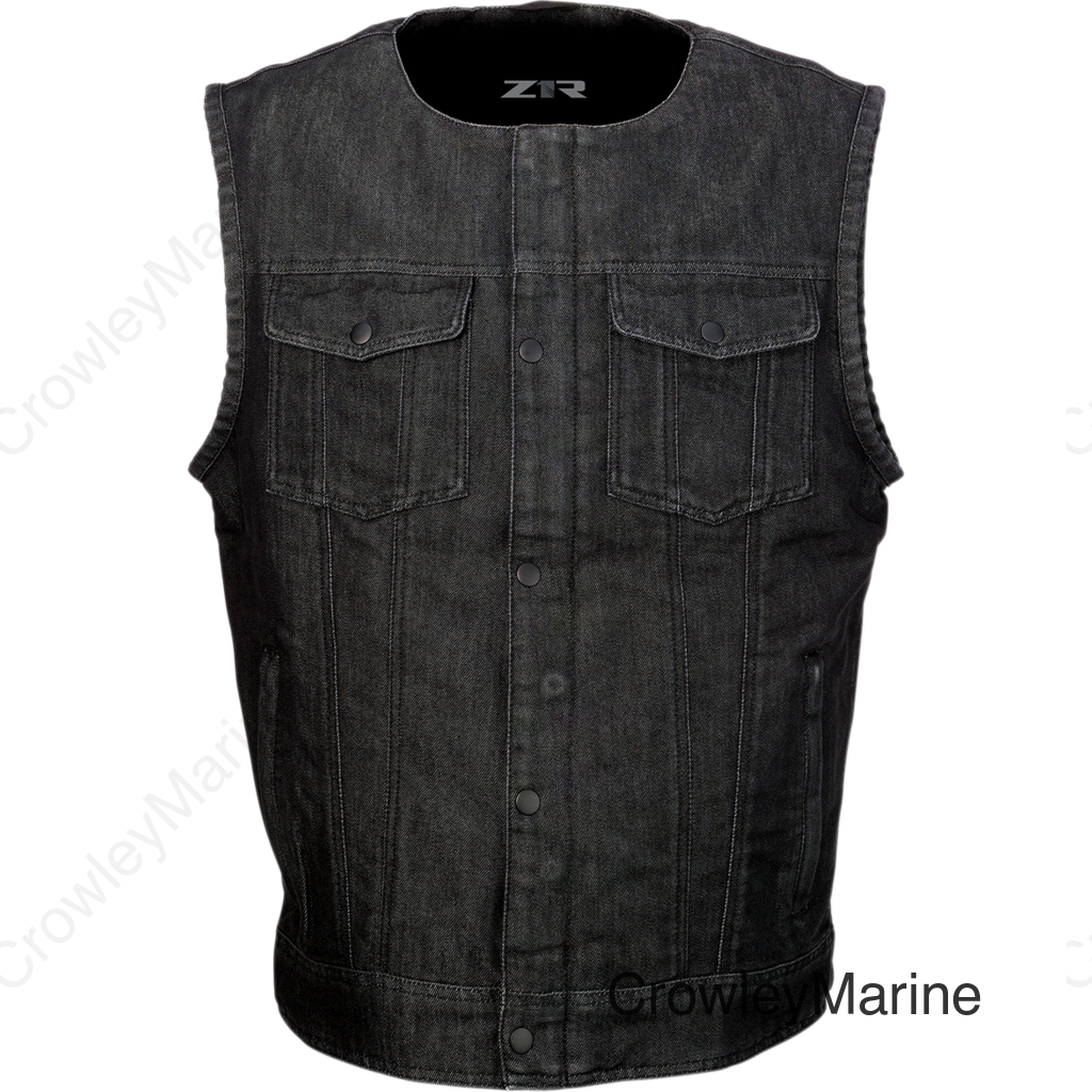 VEST GANJA DENIM BLK MD
