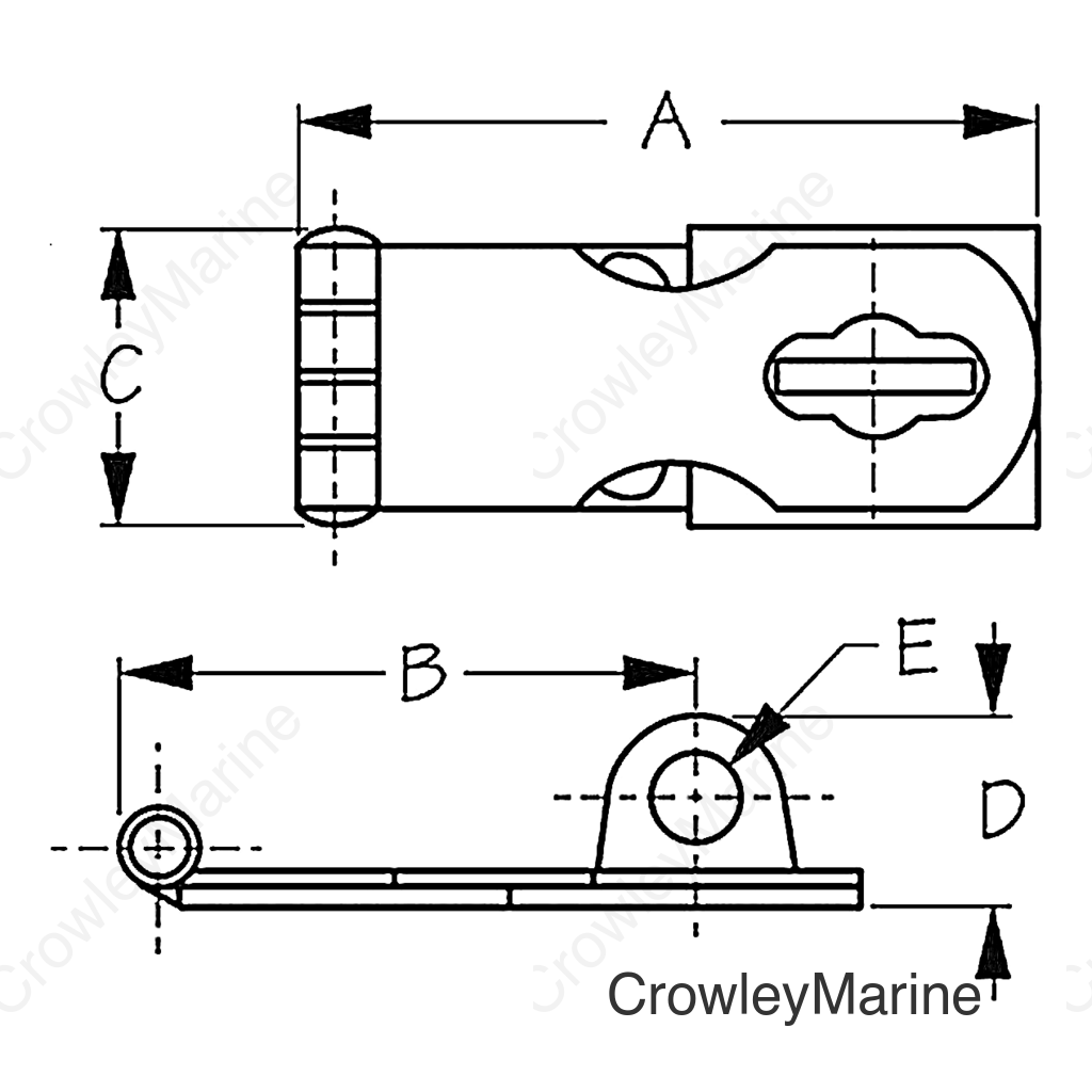 SWIVEL HASP SS 2-11/16"