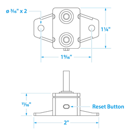 Seachoice Manual Reset Circuit Breaker, 40 Amp thumbnail-6