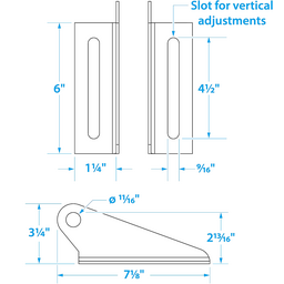 Seachoice Keel Roller Bracket, 2 Piece, Galvanized Boat Trailer thumbnail-1