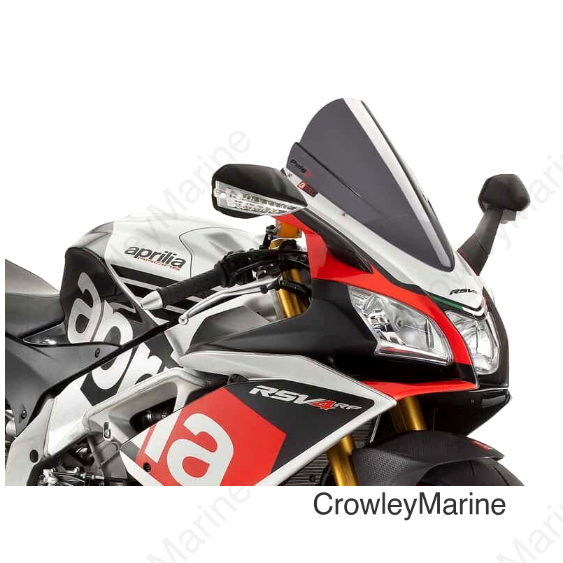 Race Windscreen - 15-3/8" - Dark Smoke - RSV4