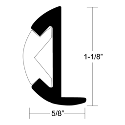 Rub Rail Alum. 1-1/8" x12' L